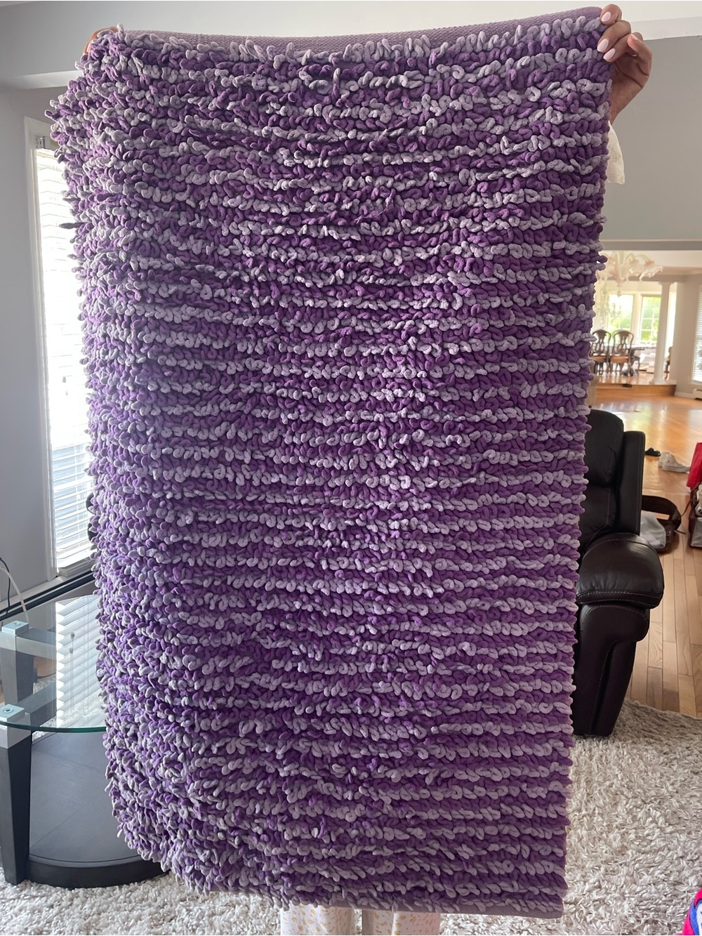 30x50 inch target rug - purple